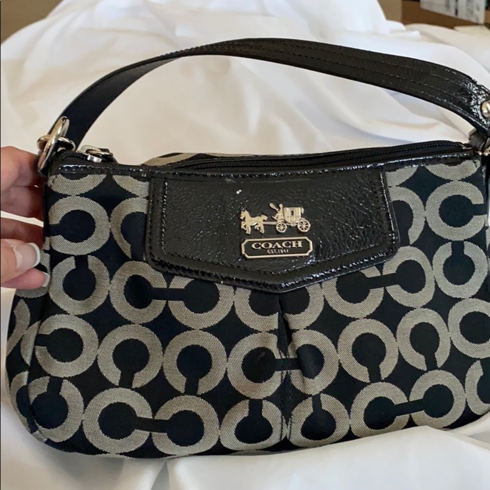Authentic Coach small purse with C logo printed